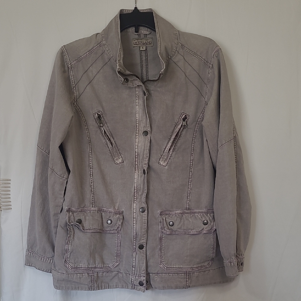 Casual Gray Utility Jacket